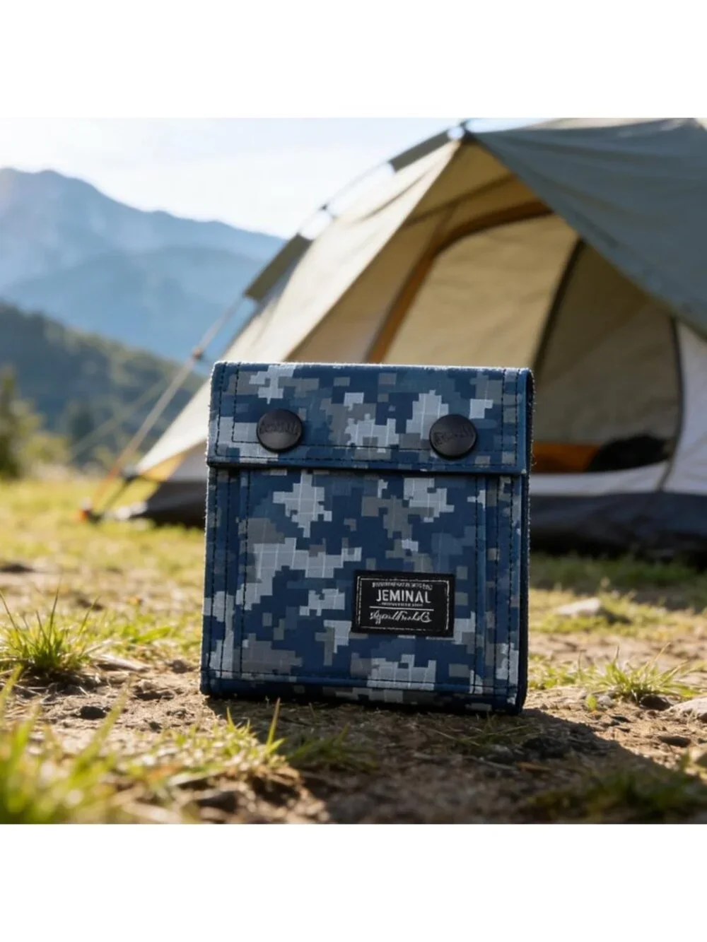 Slim Tactical Camo Wallet for Men - Lightweight Trifold with Zipper Pocket
